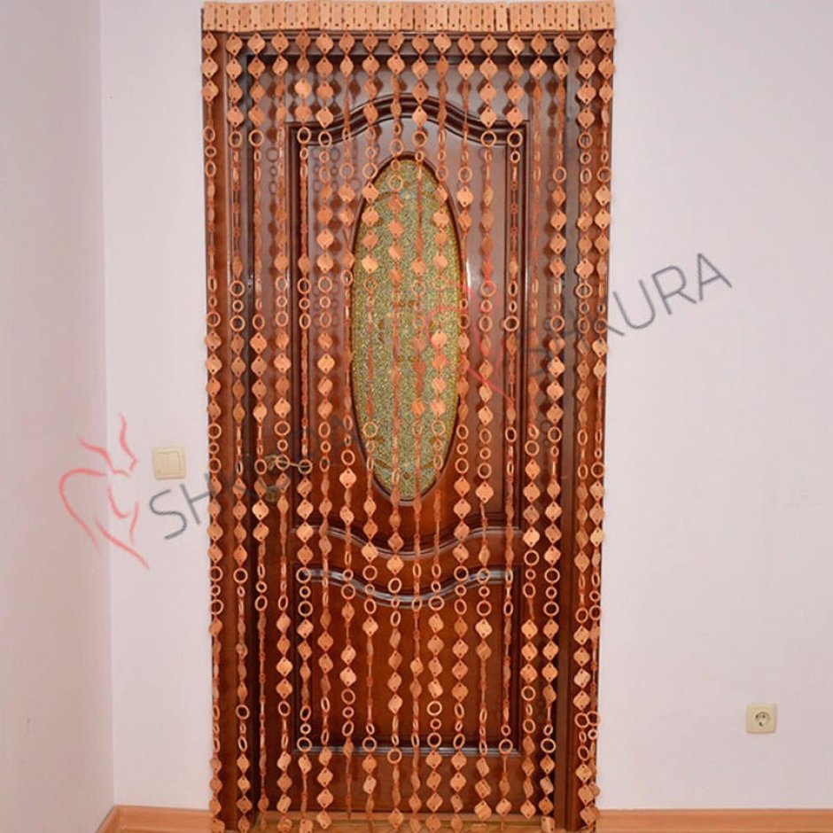 Штора из деревянных бусин 90х2000 Березка