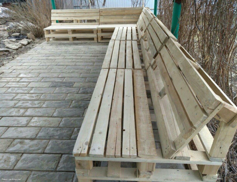 Крыша из паллетов