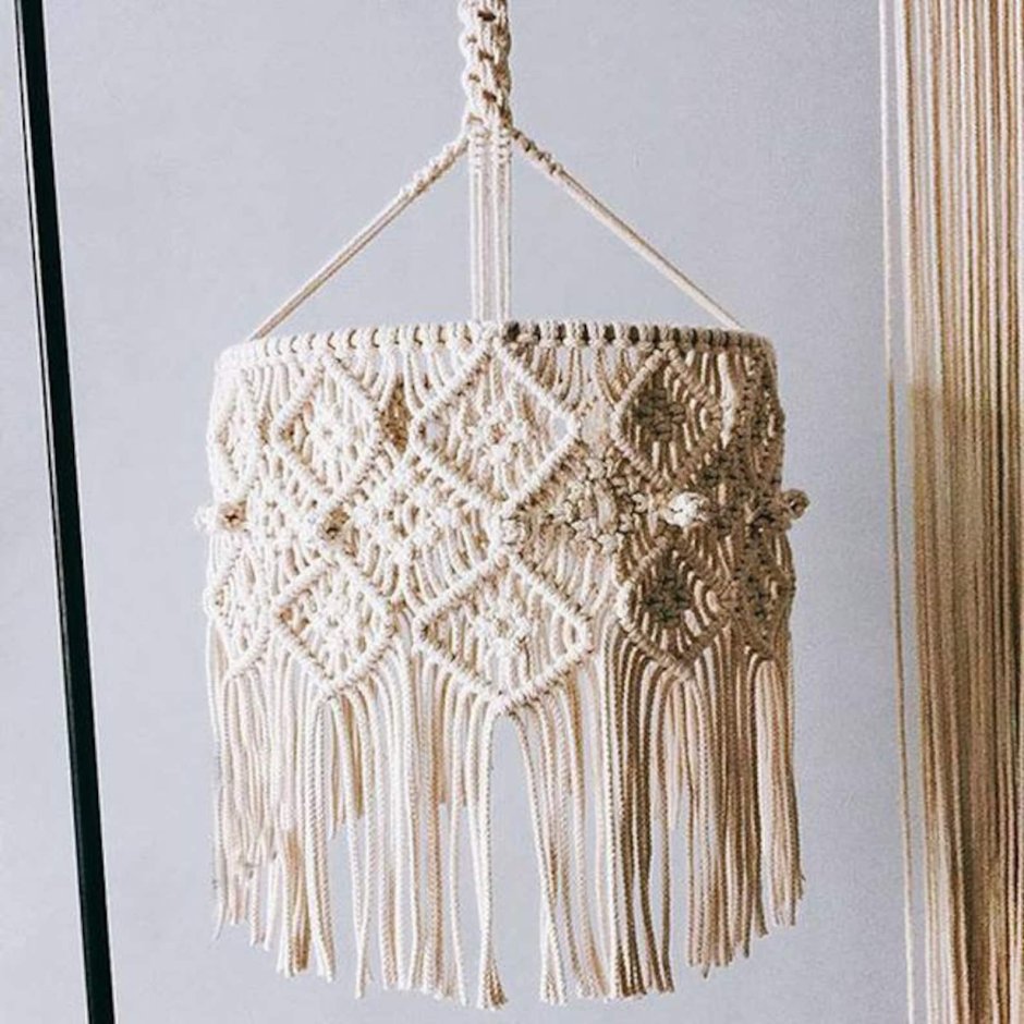 Абажур макраме бохо