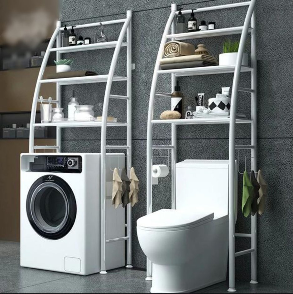 Полка стеллаж напольная над унитазом Toilet Rack 362 to