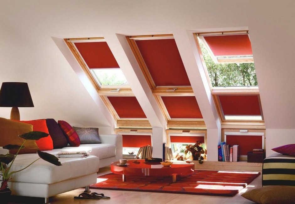 Мансардные окна Velux в интерьере