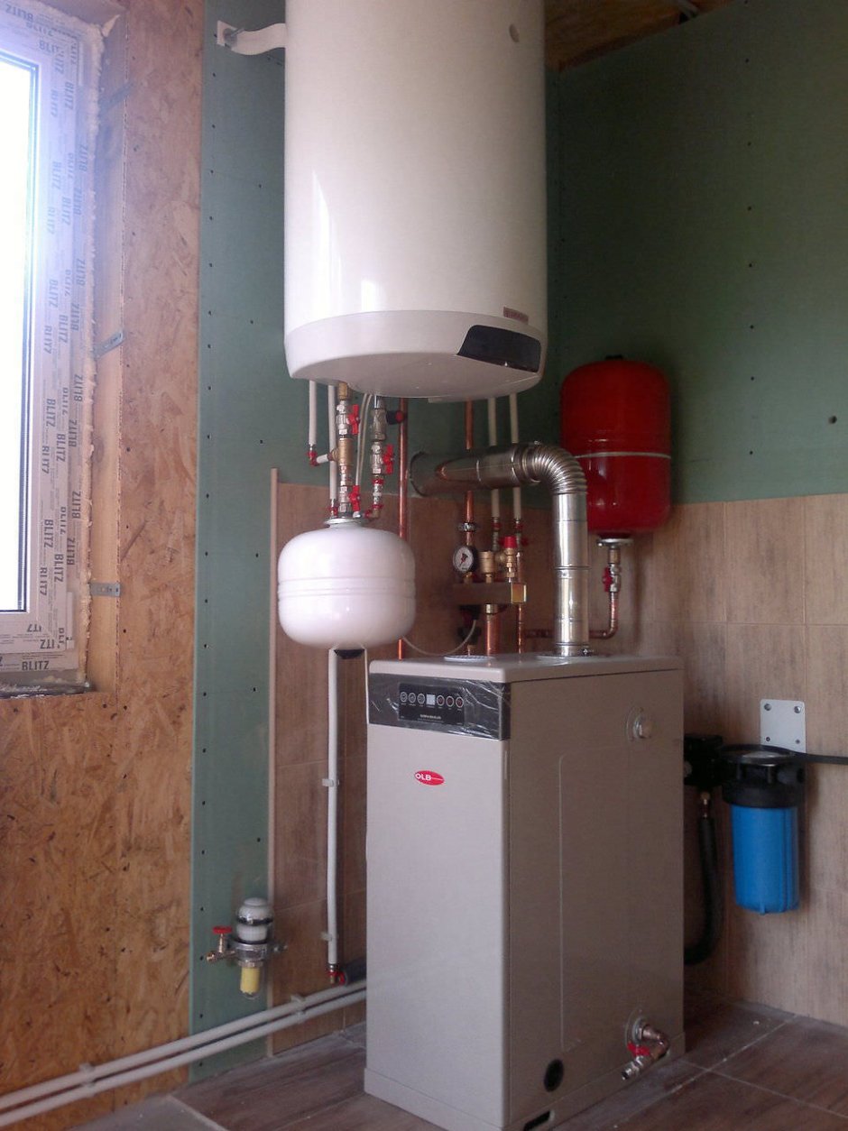 Напольный газовый котёл ввчастном доме