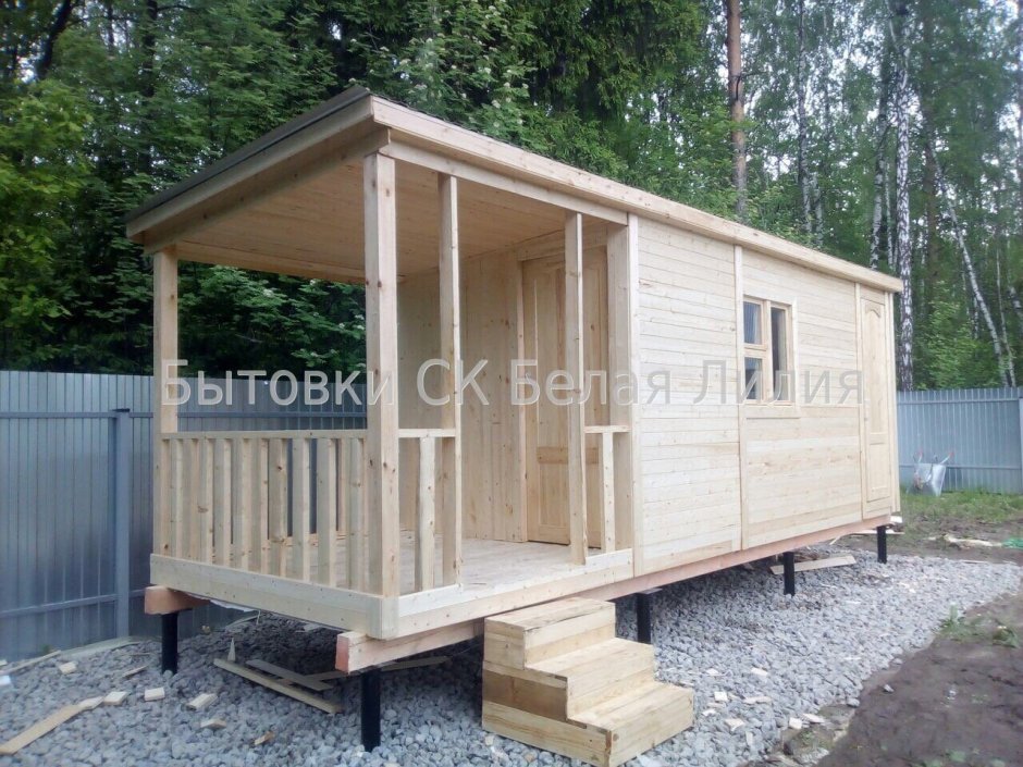 Каркасные вагончики с верандой