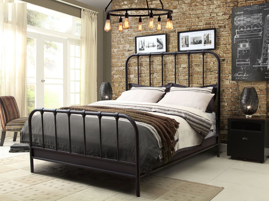 Кровать Loft Grace_Браун 1.6