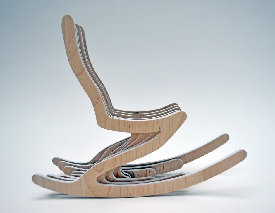 Кресло качалка из фанеры дизайнерские