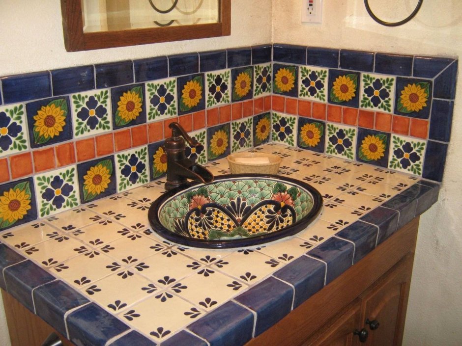Мексиканская плитка Talavera в интерьере
