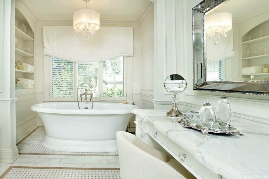 Мраморная ванная в классическом стиле