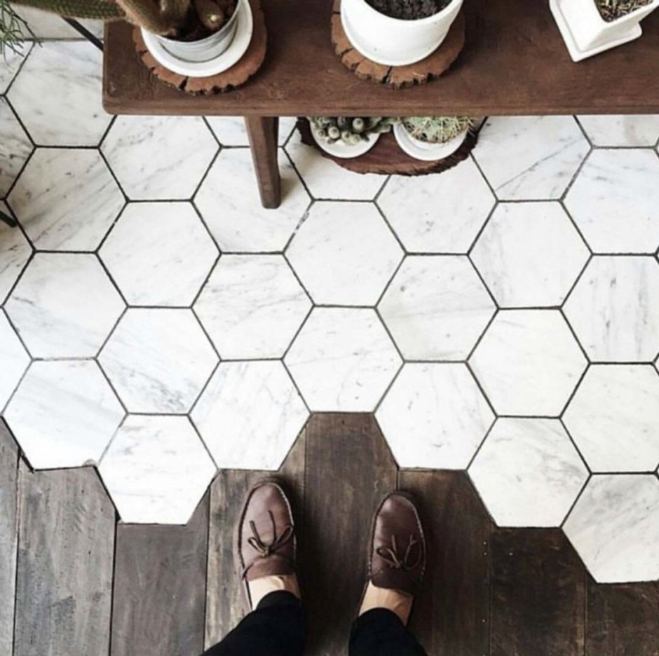 Плитка напольная Гексагон Wood Tiles 2