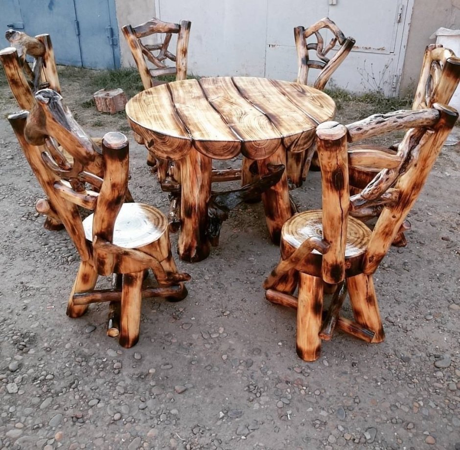 Мебель из веток и коряг