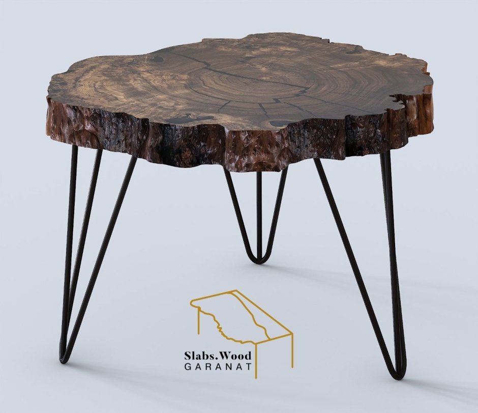Стол журнальный Slab Wood