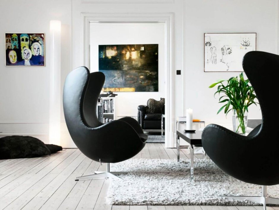 Кресло Egg Chair чёрный
