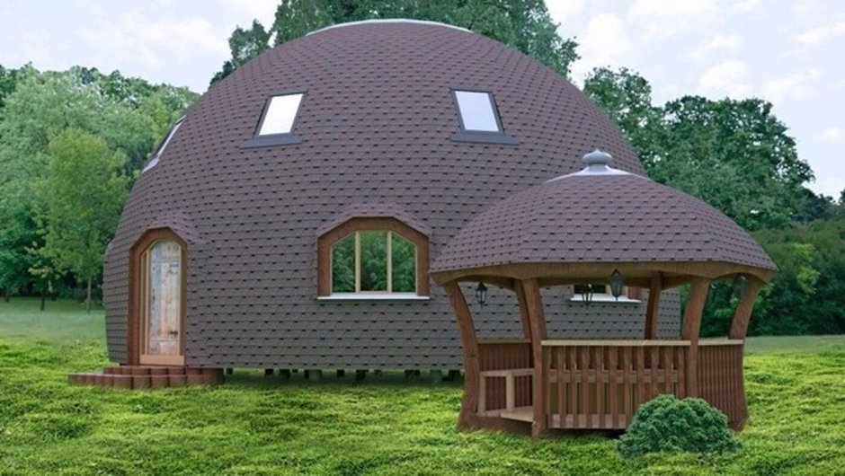 Сферический дом из соломы