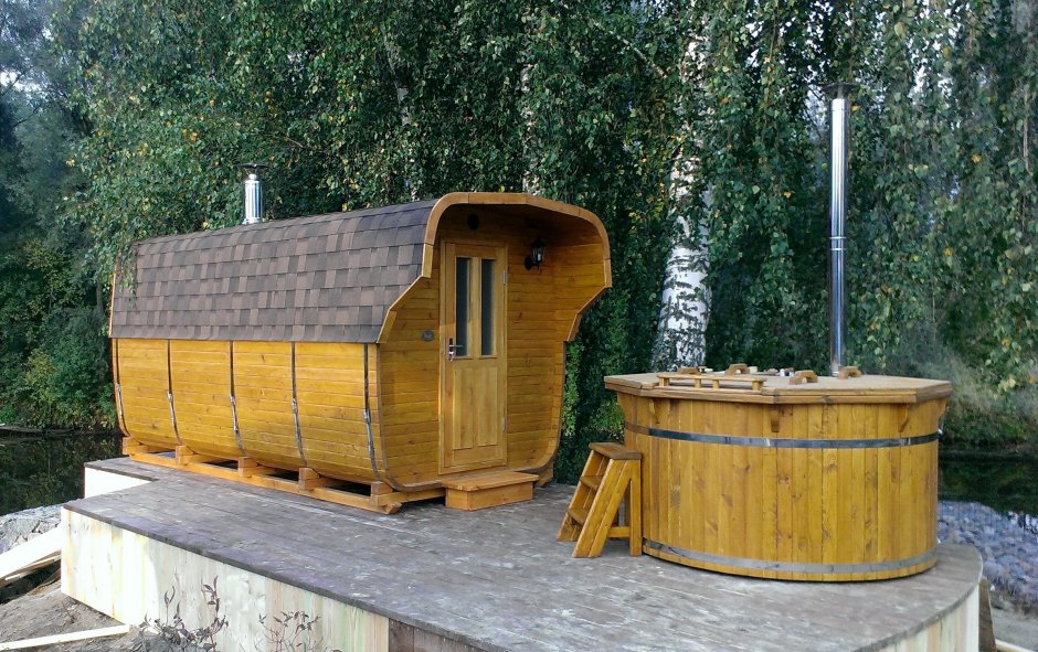 Банный комплекс баня бочка купель