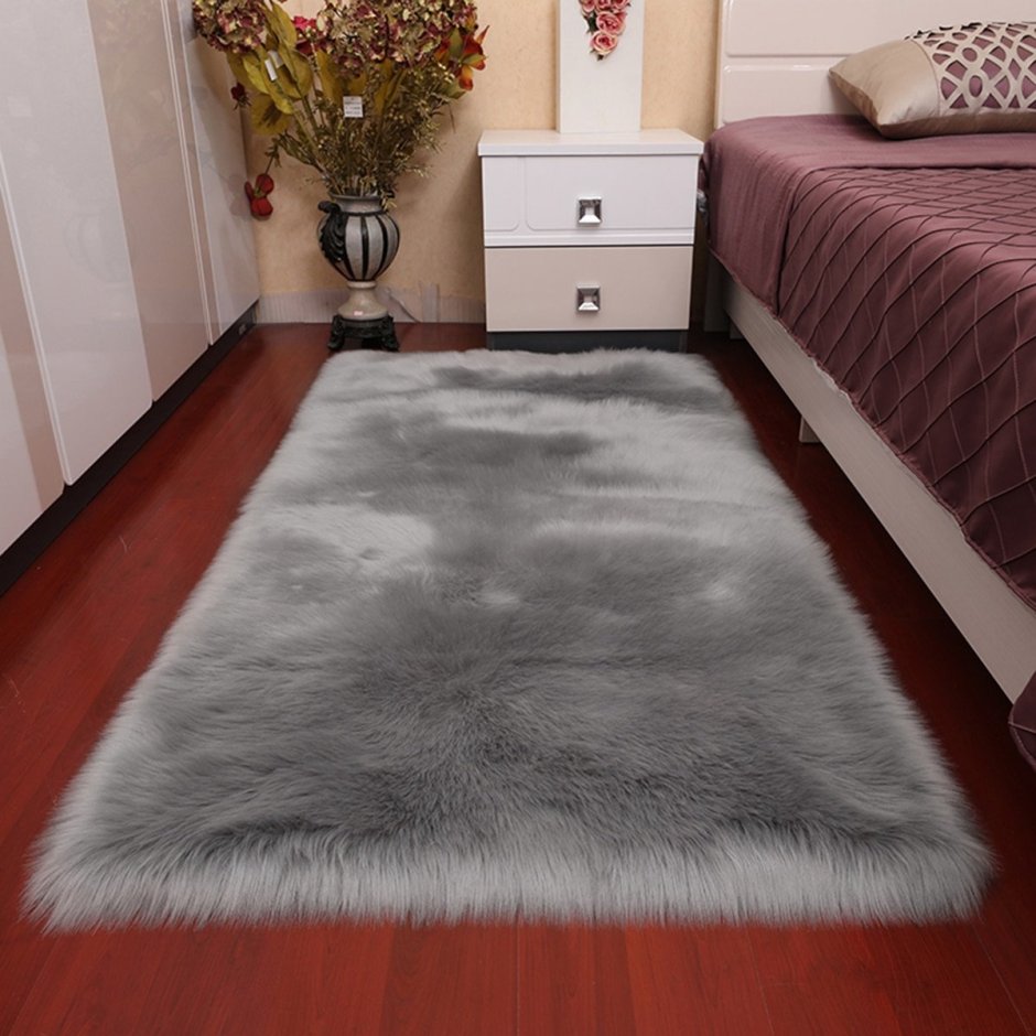 Пушистые ковры для спальни