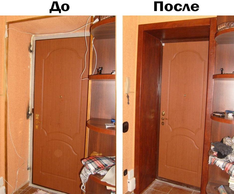 Монтаж доборов входной двери