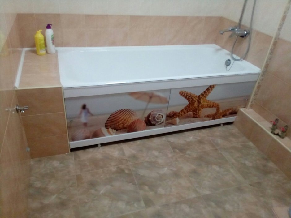Экран под ванну из плитки