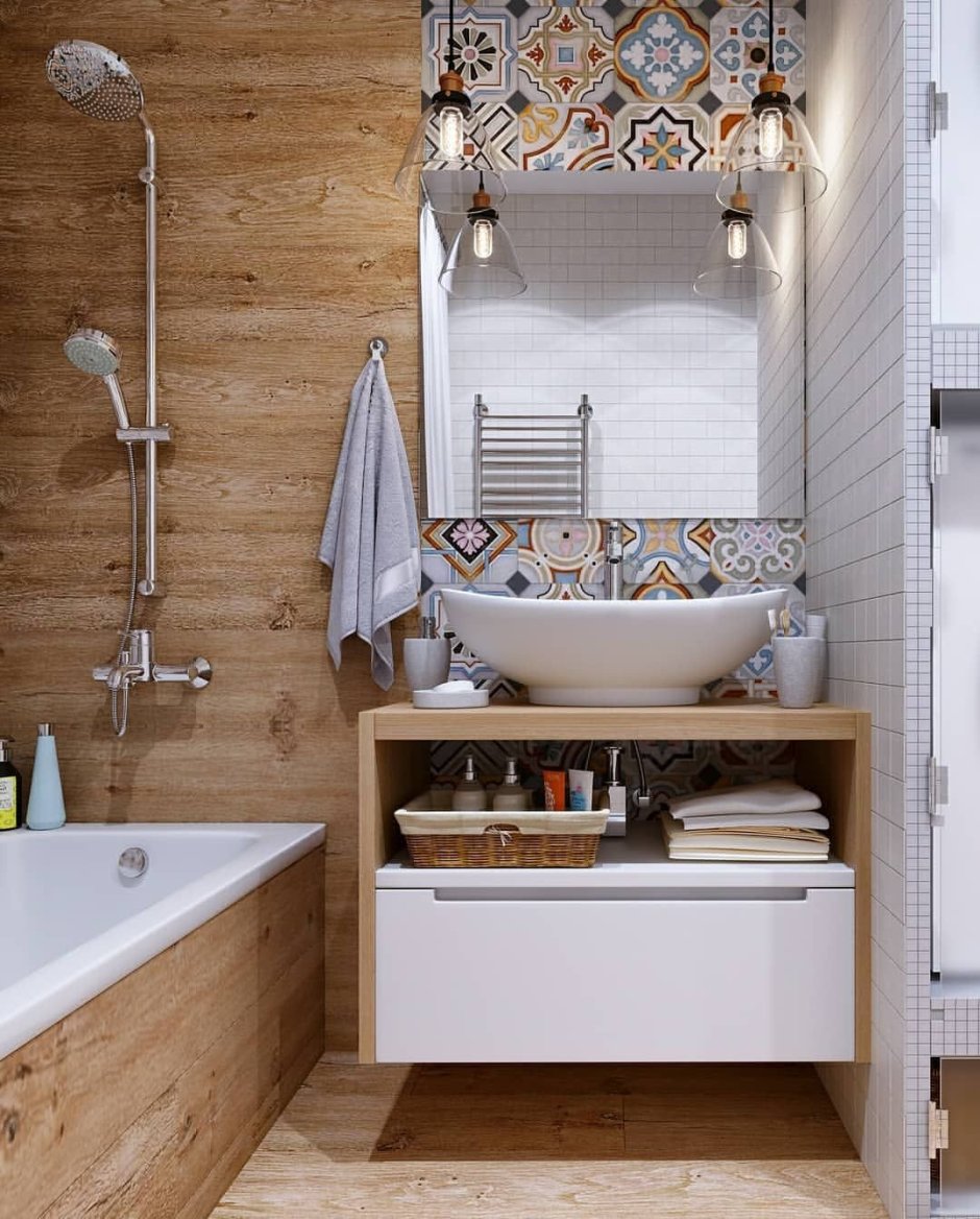 Плитка в ванную в скандинавском стиле