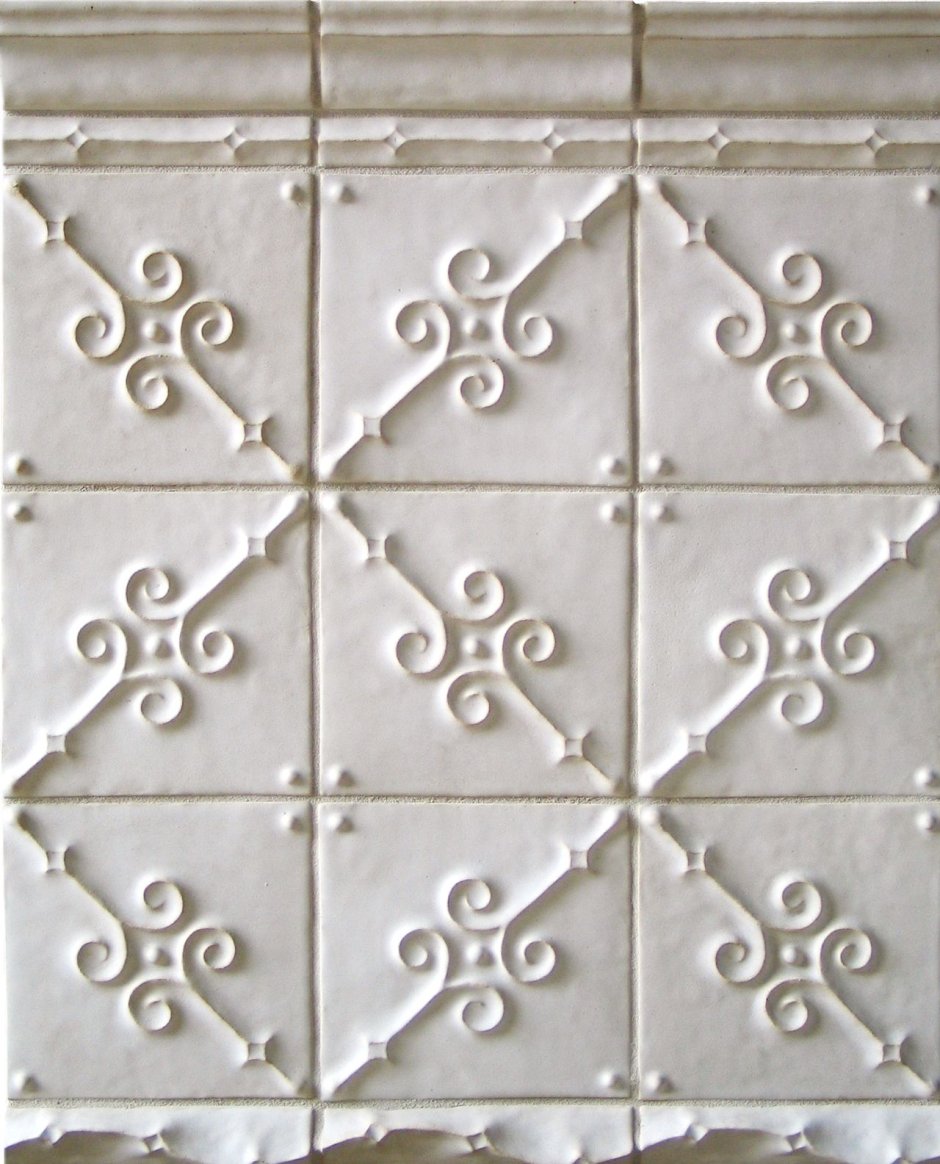 Белая керамическая плитка под изразец
