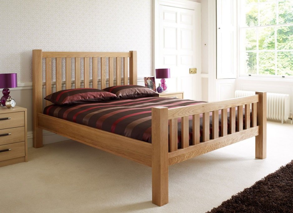 Кровать деревянная односпальная простая