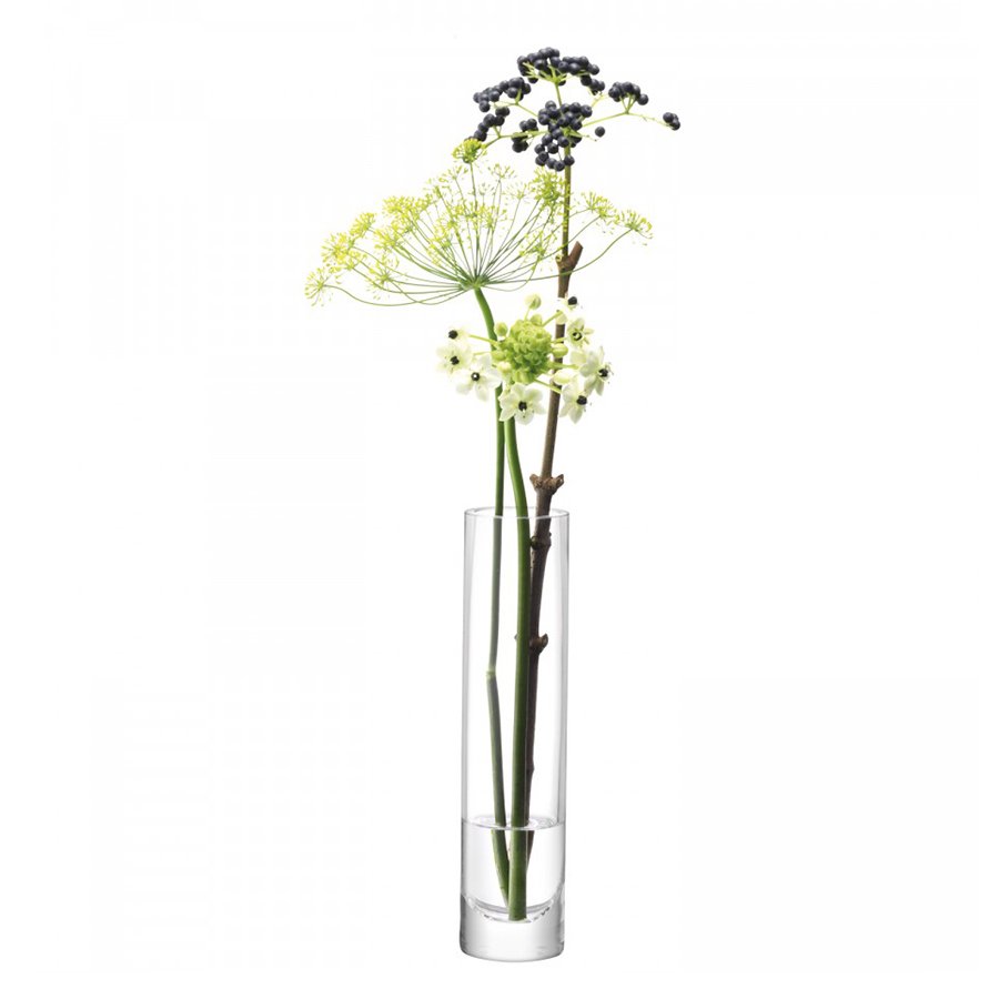Цилиндрическая ваза с цветами