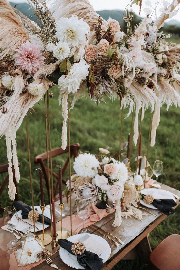 Свадебный декор с пампасной травой