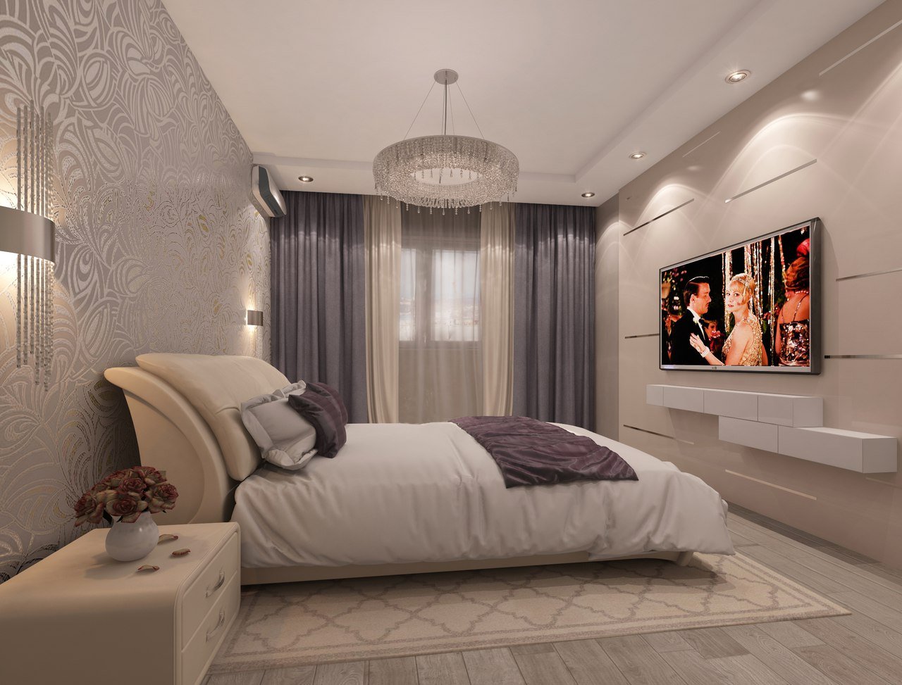 Дизайн спальни 10 кв м в современном стиле фото