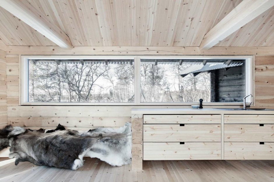 Зимний дом в Скандинавии интерьер