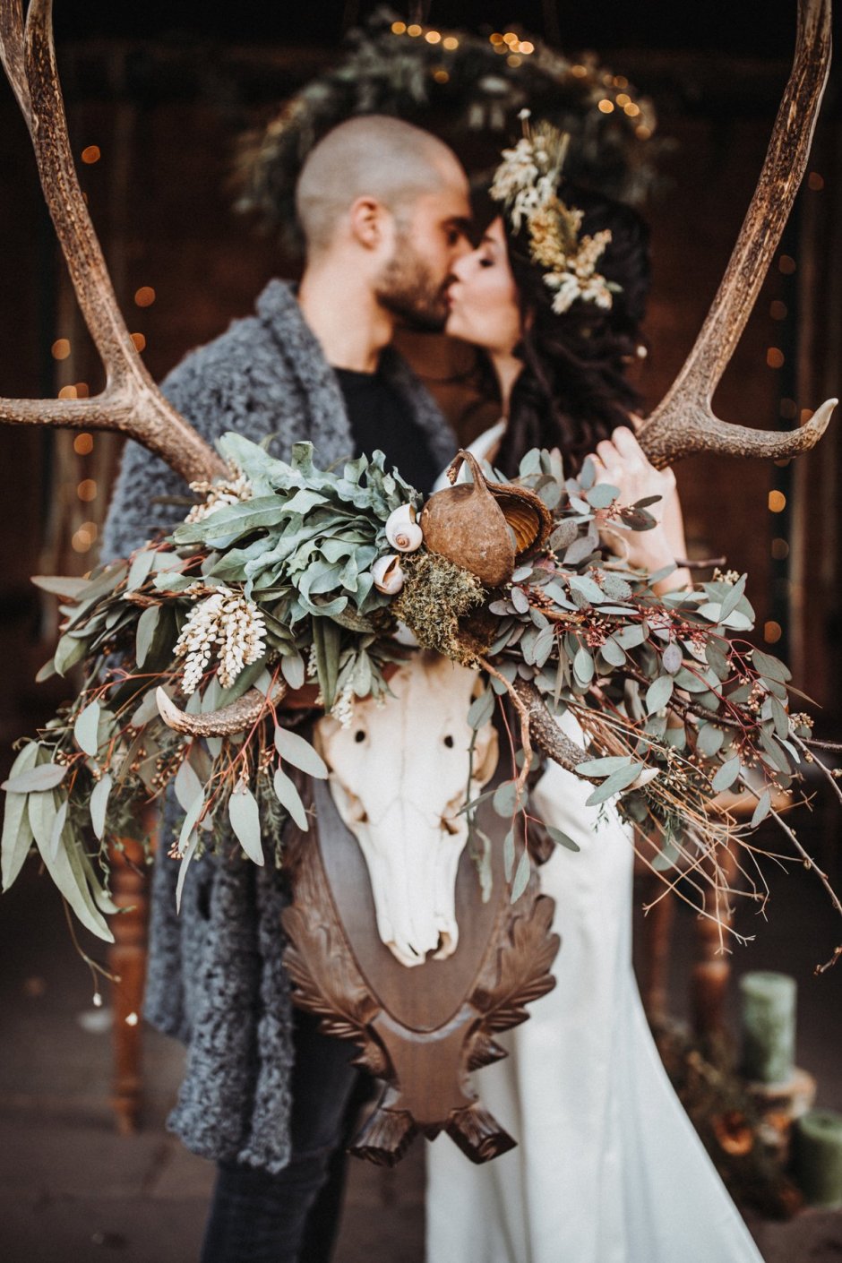 Зимняя Свадебная фотосессия в стиле викингов