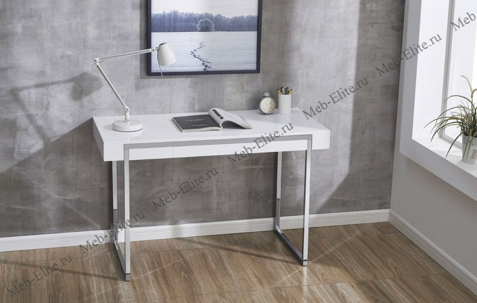 Malm МАЛЬМ письменный стол с выдвижной панелью, белый151x65 см