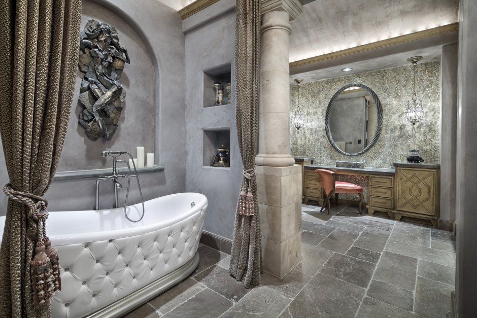 Ванная комната в средневековом стиле