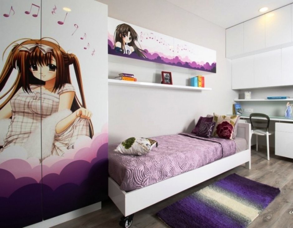Комната для подростка в стиле аниме