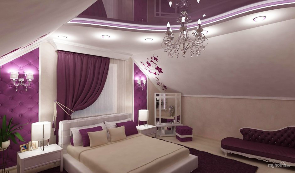 Подвесные потолки фиолетовый