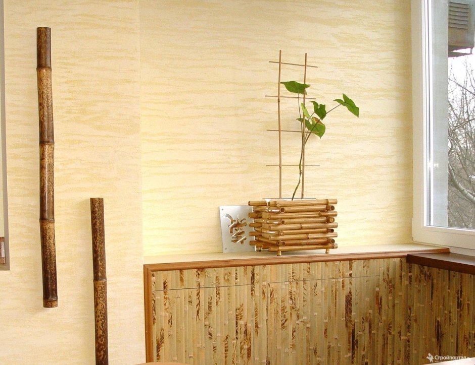 Декор из бамбука на стену