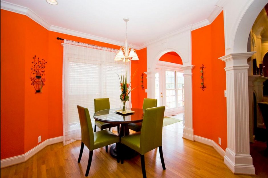 Интерьер квартиры оранжевый