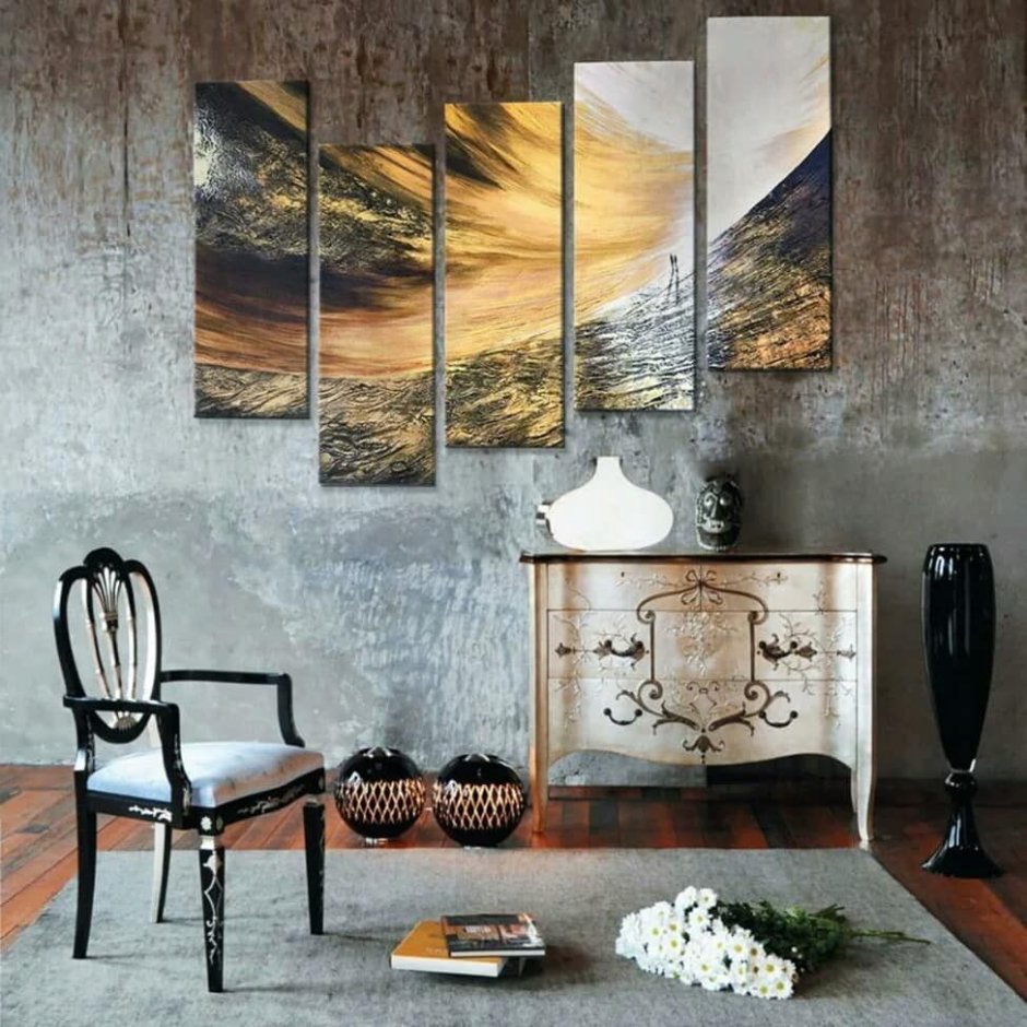 Картины на стене в интерьере