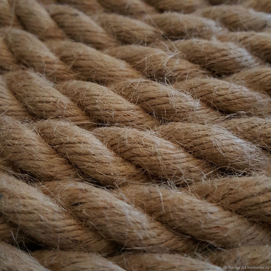 Плетеный джутовый коврик