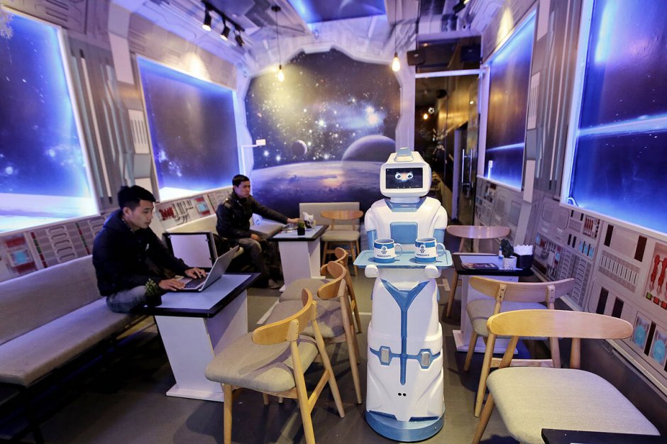 Кофейня в космосе фотошоп
