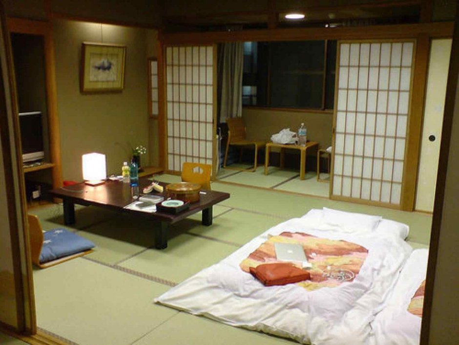 Традиционный японский дом спальня