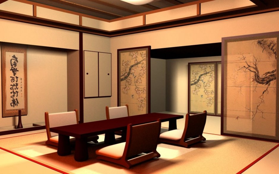 Раздвижной столик в японском стиле