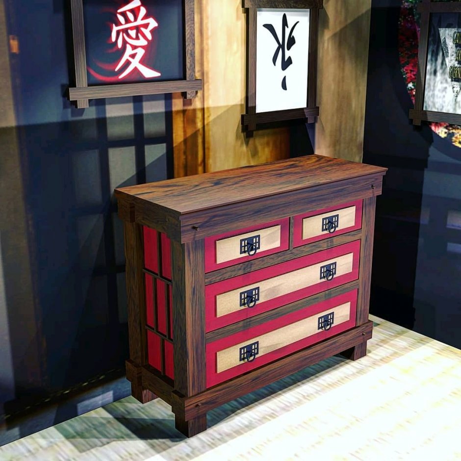 Шкаф-комод в японском стиле
