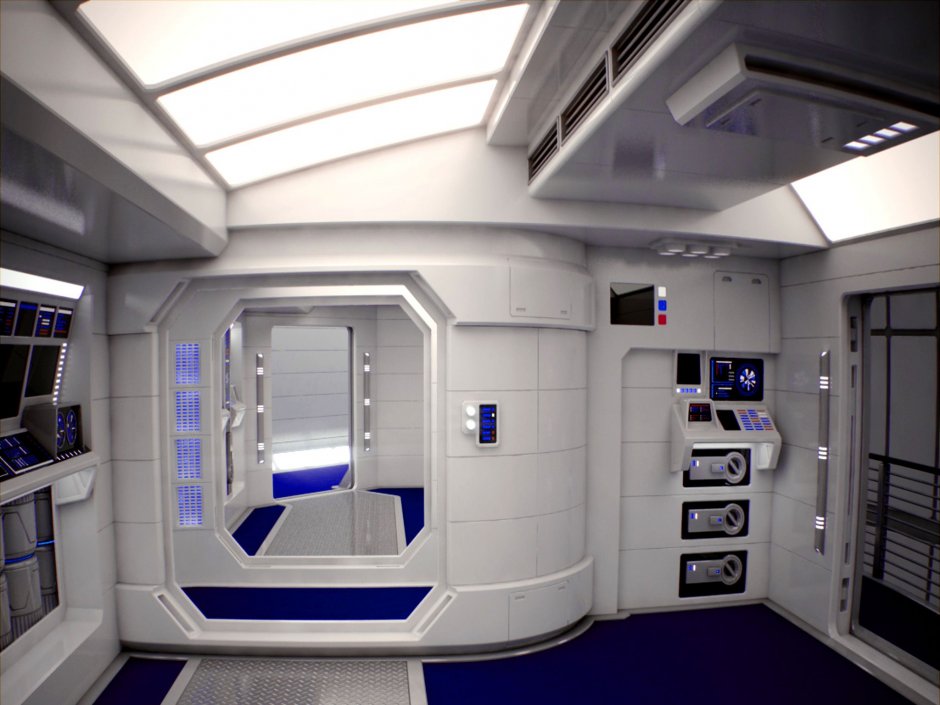Спальня в стиле космического корабля