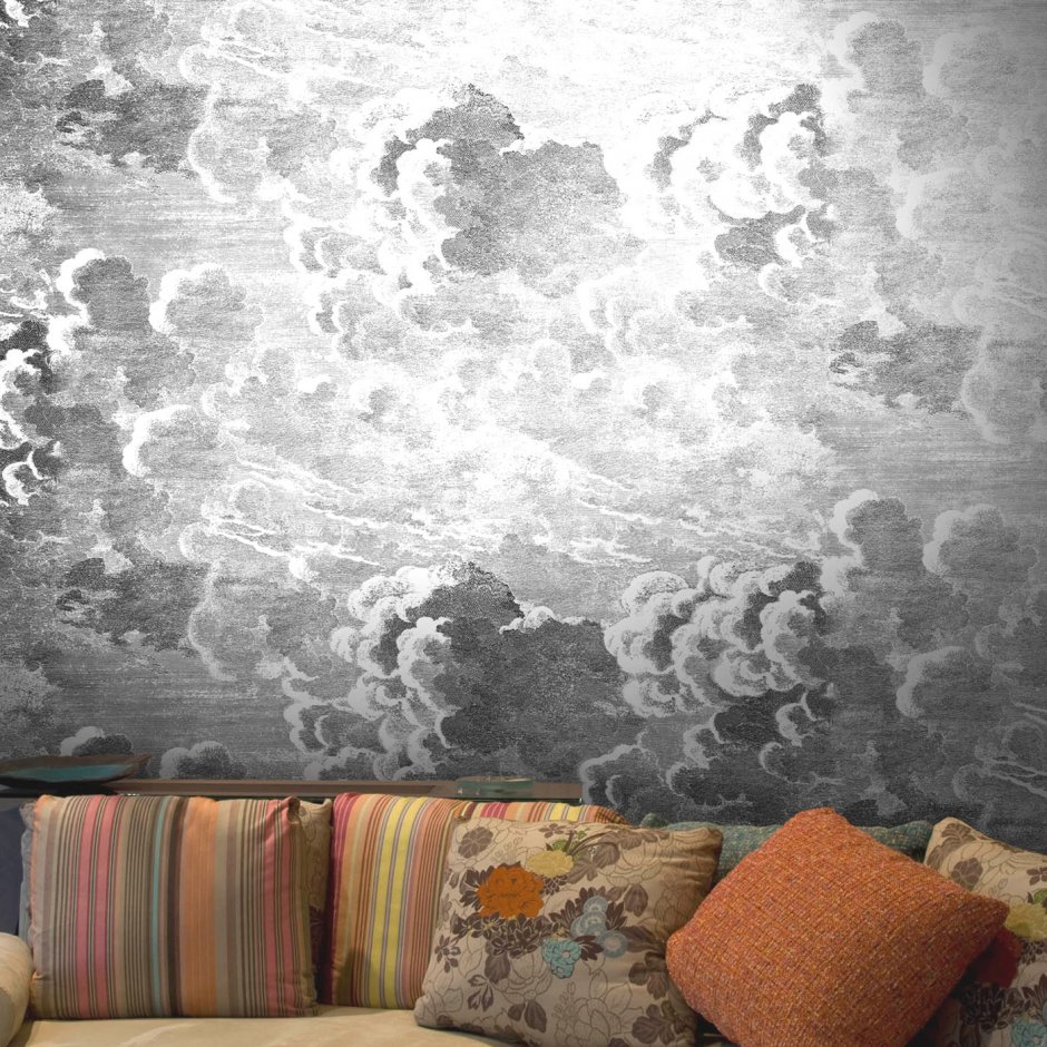Обои с серыми облаками на стену