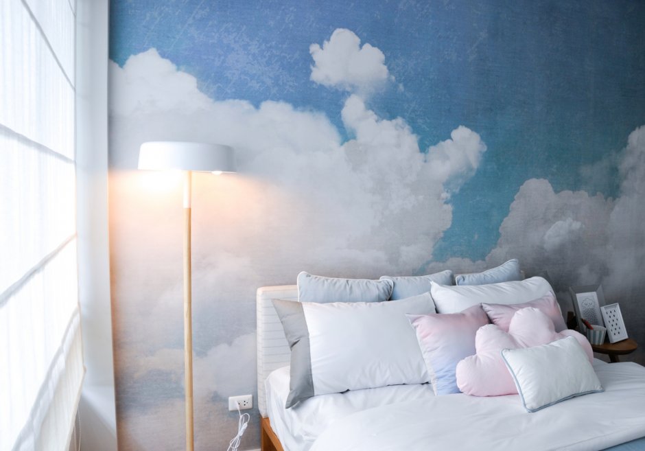 Спальня с облаками