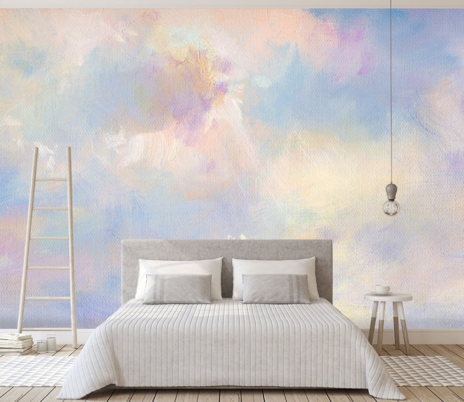 Фреска облака на стену