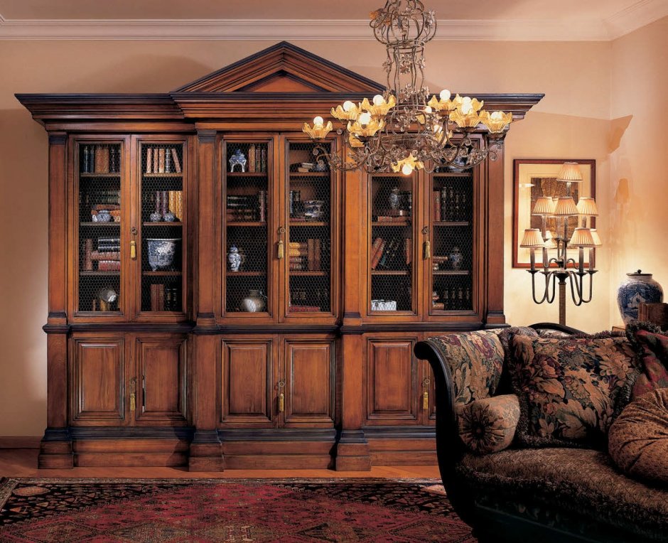 Книжный шкаф Викторианский стиль