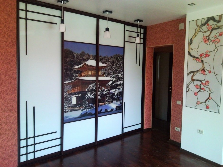 Двери шкафа купе в японском стиле