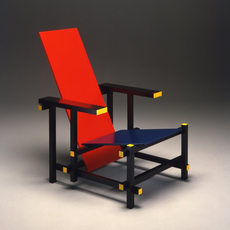 Геррит Ритвельд красно синее кресло
