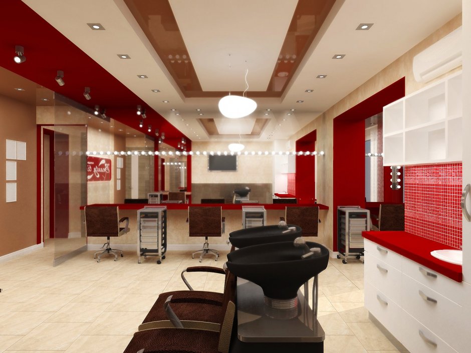 Проект интерьера парикмахерской салона