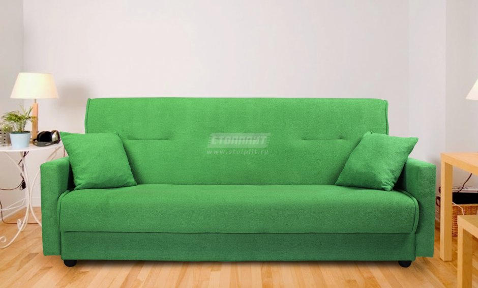 Изумрудный диван в интерьере