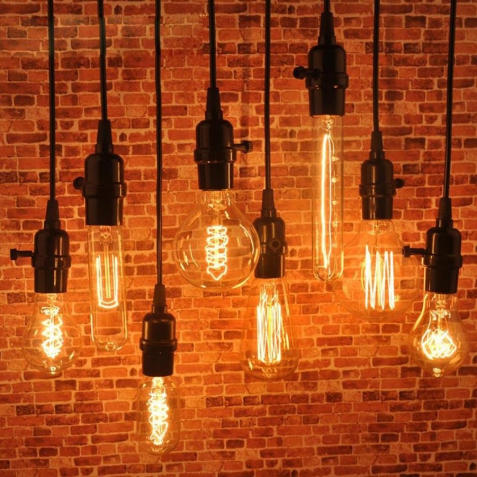 Лампочки Эдисона в интерьере (59 фото)